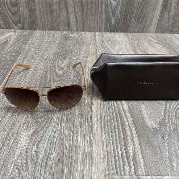 Michael Kors MK Copper Colored Sunglasses Aviators with Case - Picture 1 of 4